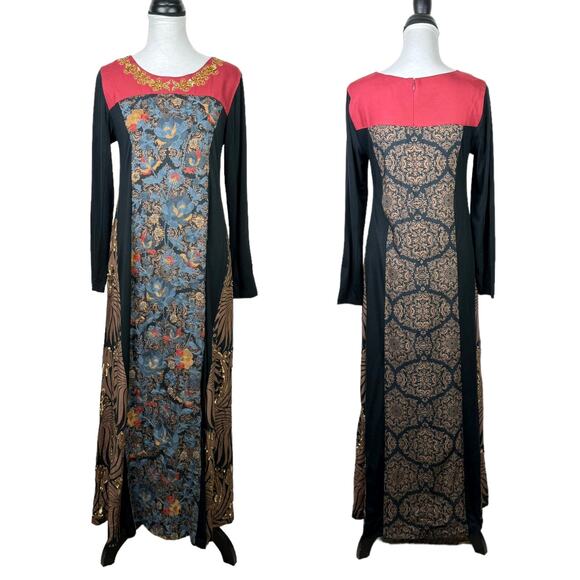 Soft Surroundings | NWT Icon Sultana Sequin Embellished Long Sleeve Maxi Dress - Picture 4 of 16